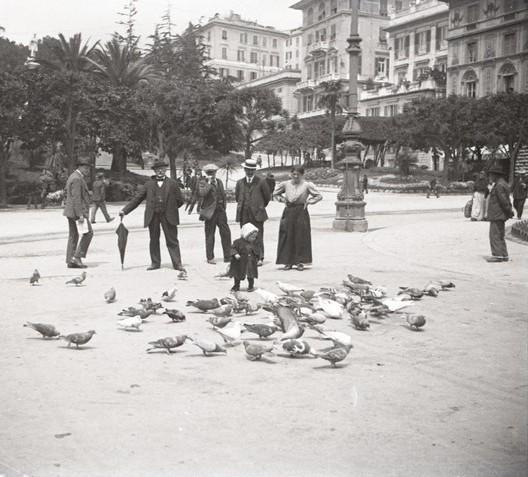 Piazza Corvetto. Piccioni. Sig. Santamaria (taglio)