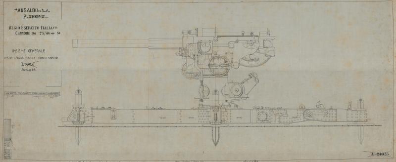 Cannone da 75/46 mod. 34 - insieme