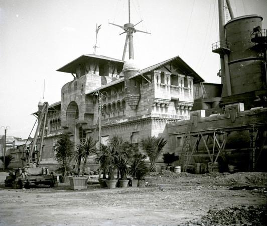 Padiglione della Regia Marina in costruzione - Ingresso
