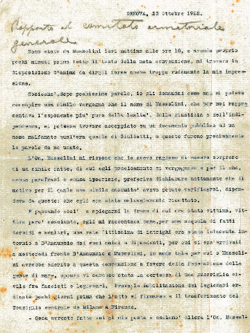Emanuele Vittorio Parodi - Rapporto al Comitato Armatoriale Generale e articolo su L&#039;Espresso