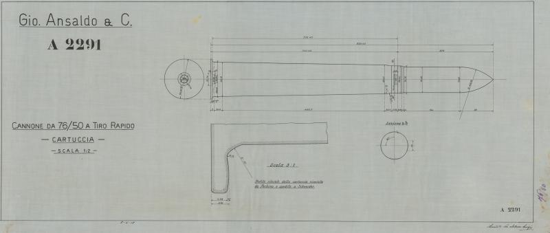 Cannone da 76/50 - Cartuccia