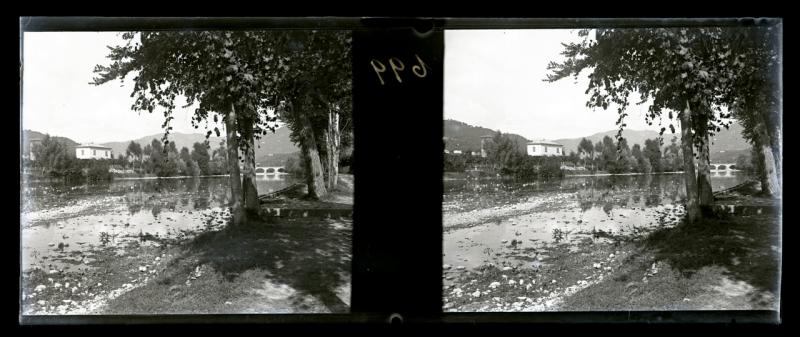 Chiavari. Entella. Veduta con il ponte di Dante (originale)