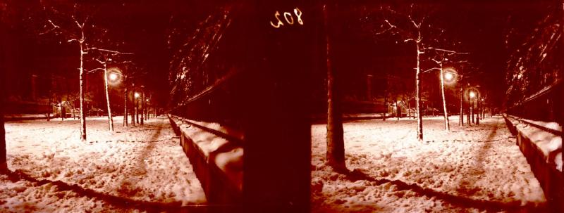 Via Casaregis (sotto gli alberi). Nevicata (originale)