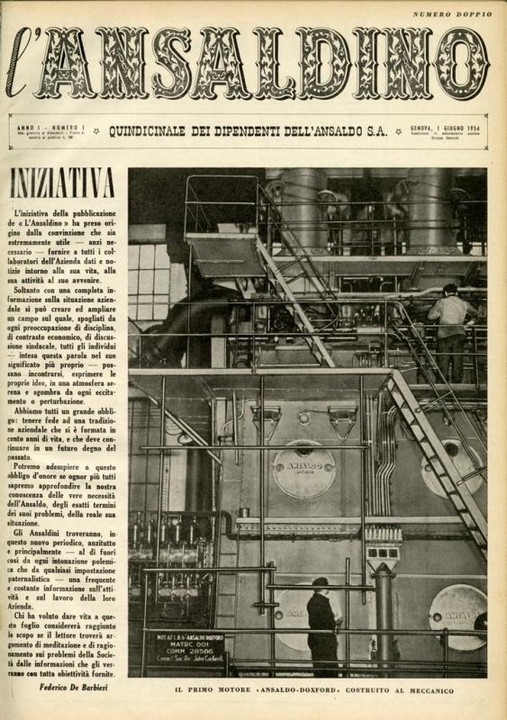 L&#039;Ansaldino, n. 1, 1954