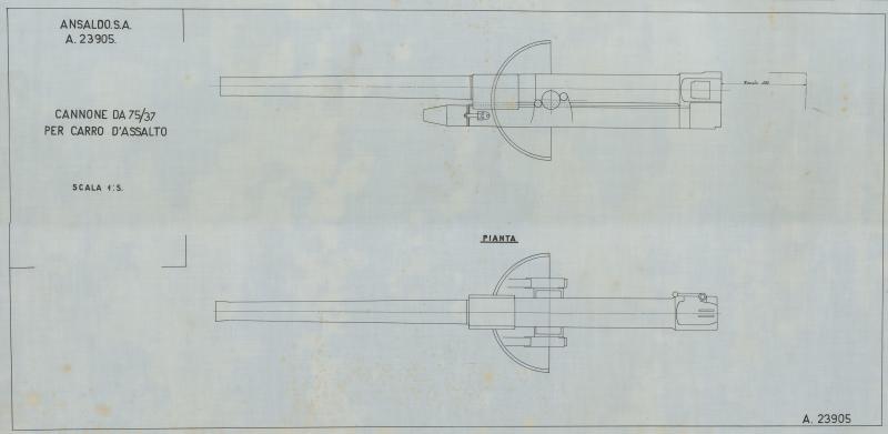 Cannone da 75/37 per carro d'assalto