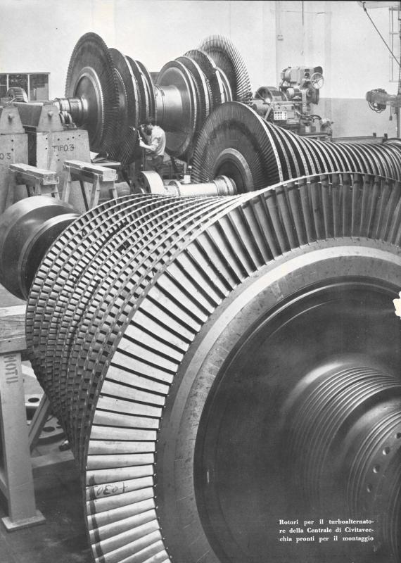 Quarta di copertina- Turboalternatore della Centrale, L'Ansaldino, n.6, anno X, 1963