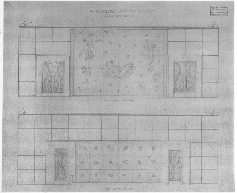 Ericsson - Disegno tecnico della decorazione muraria di prima classe
