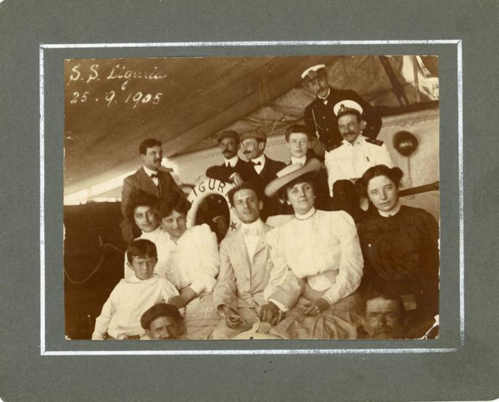 Francesco Gerolamo Ansaldo a bordo del piroscafo Liguria