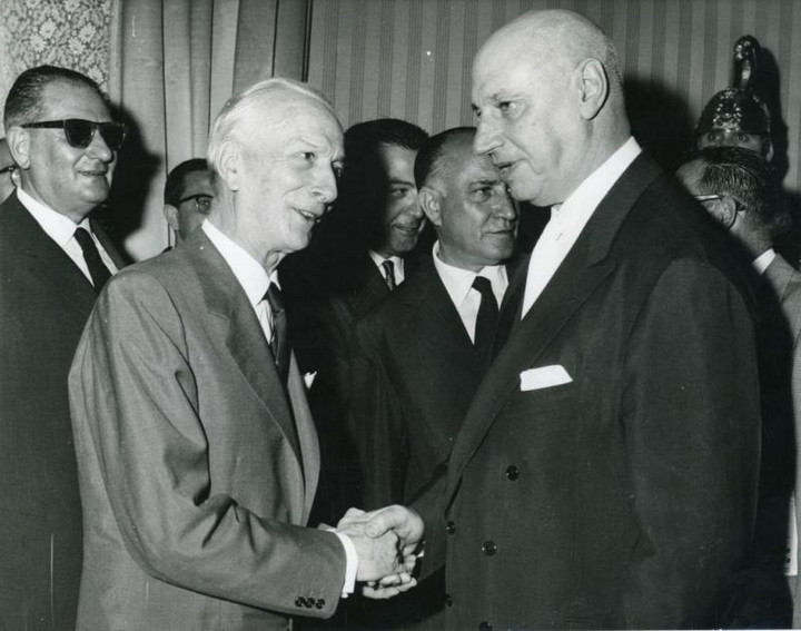 Giovanni Ansaldo e il Presidente Antonio Segni