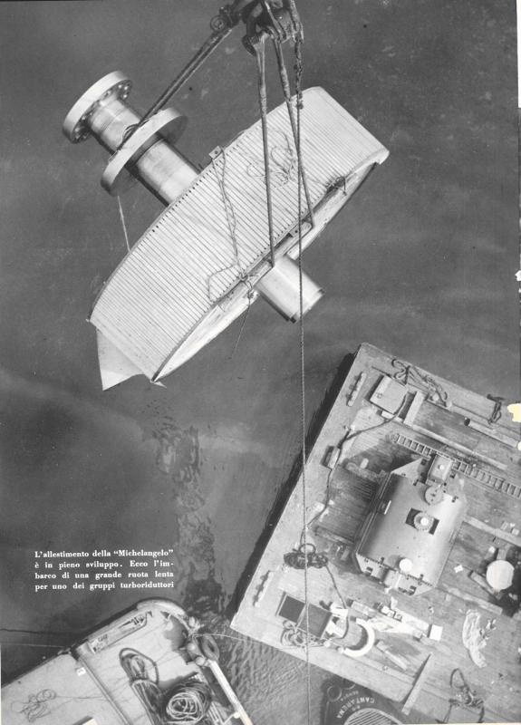 Quarta di copertina- L'allestimento della "Michelangelo", L' Ansaldino, n.7, anno X, 1963