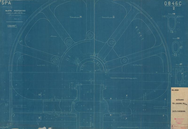 Cannone da 102/35 su autocarro - Ruota posteriore