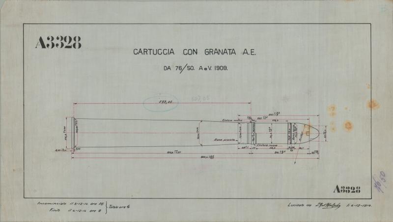 Cannone da 76/50 - Cartuccia