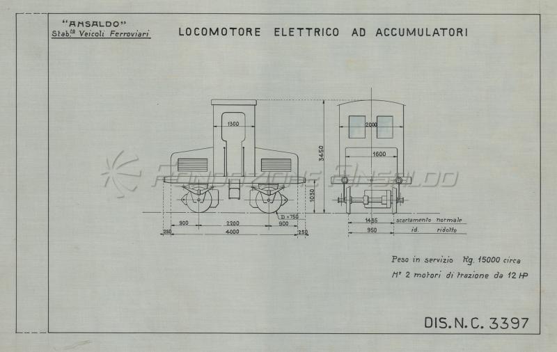 Locomotore elettrico ad accumulatori