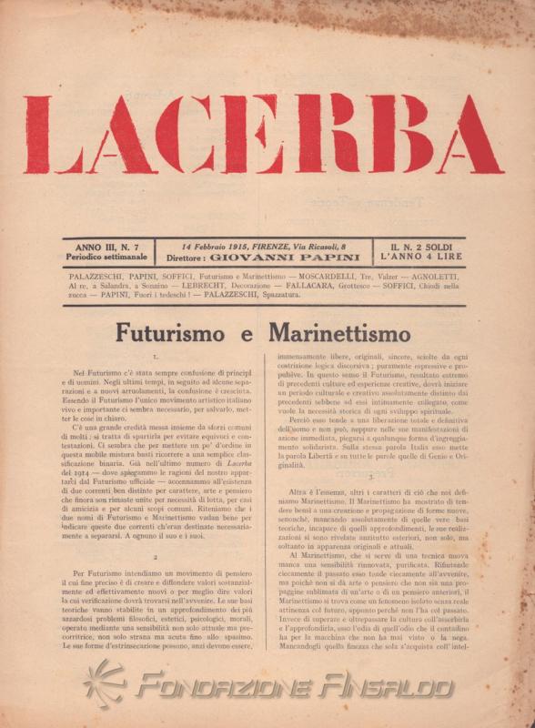 Lacerba, n. 7, 1915