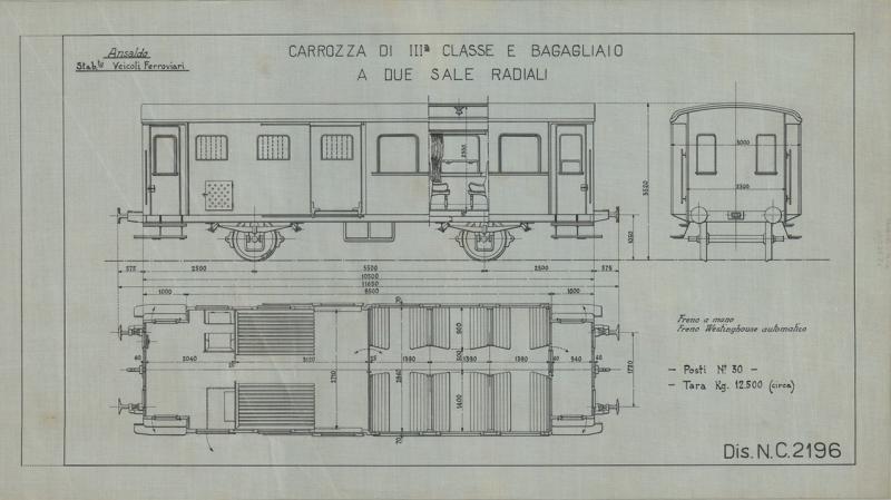 Carrozza di terza classe e bagagliaio