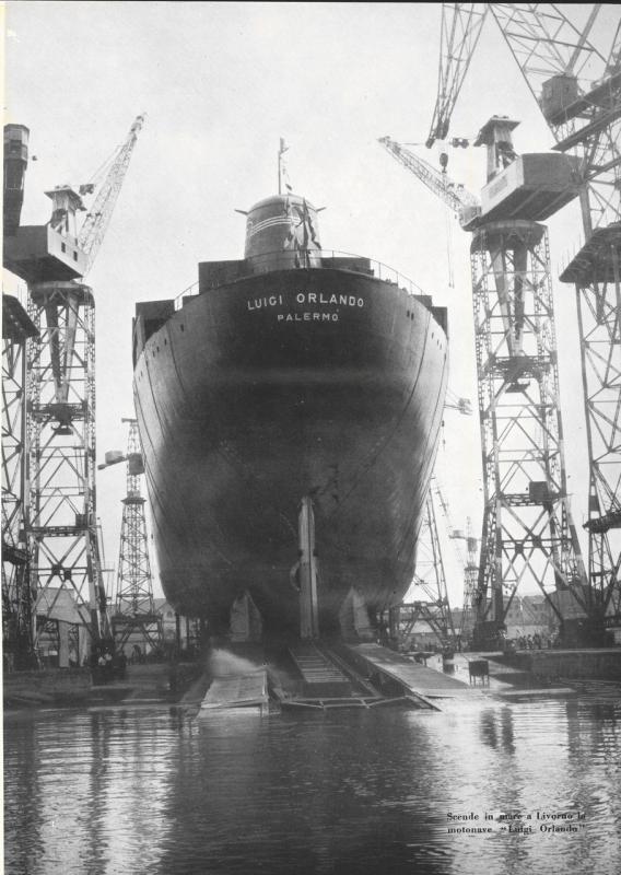 Quarta di copertina- Scende in mare la "Luigi Orlando", L' Ansaldino, n. 8-9, anno X, 1963