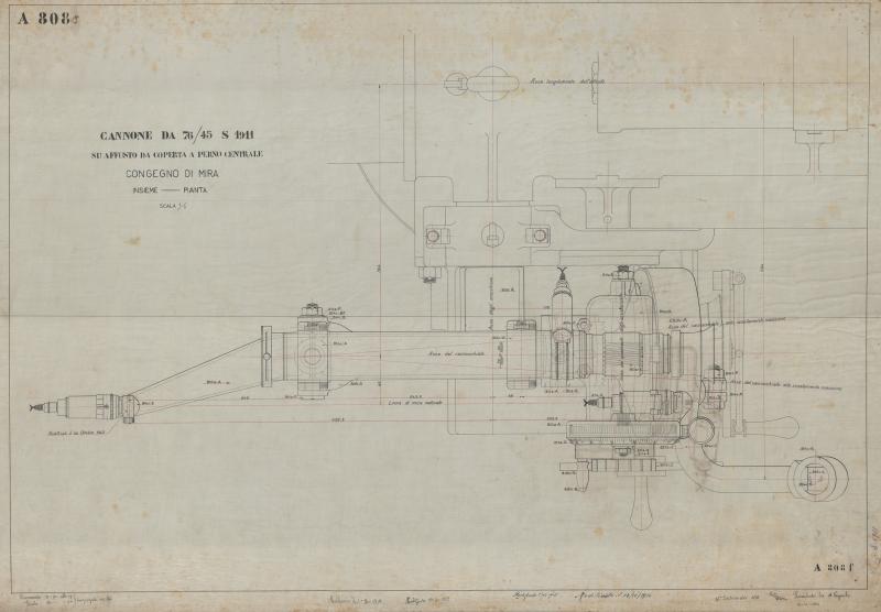 Cannone da 76/45 S 1911 - congegno di mira