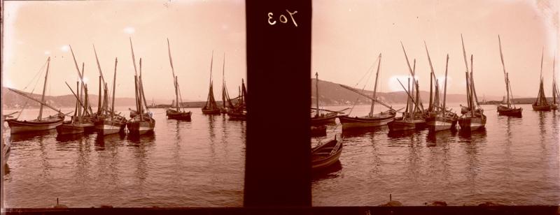 Santa Margherita. Barche a vela in porto (originale)