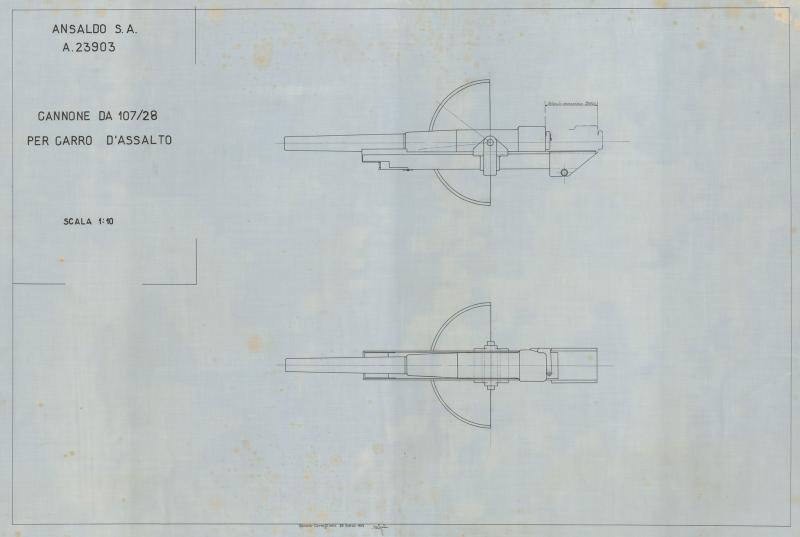 Cannone da 107/28 per carro d'assalto