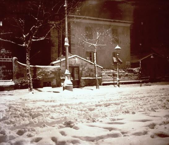 Via Casaregis (osteria). Nevicata notturna (taglio)