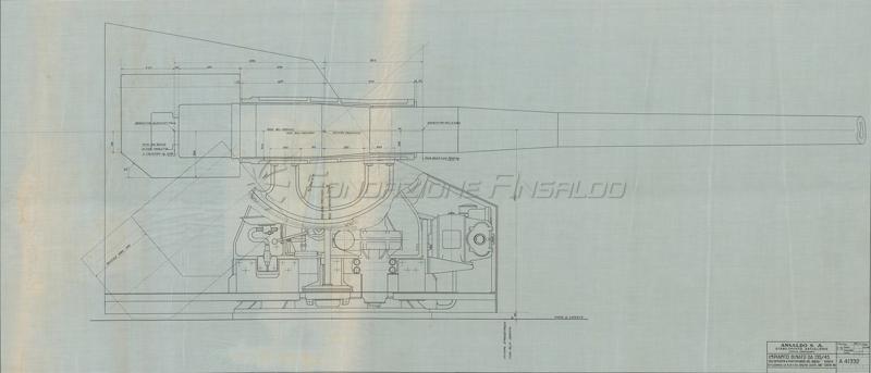 Impianto binato 135/45 - sull&#039;affusto a perno centrale del 120/50