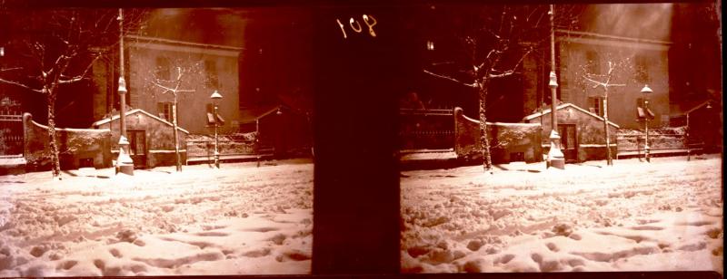 Via Casaregis (osteria). Nevicata notturna (originale)