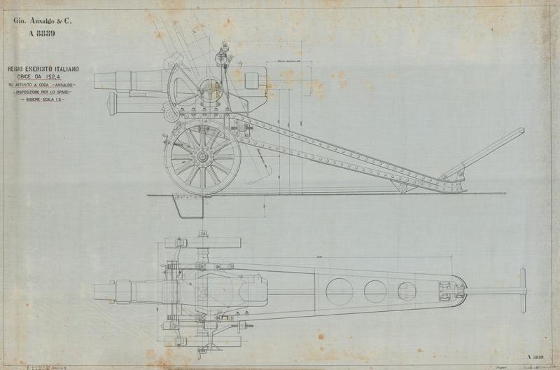 Obice da 152 - Traino