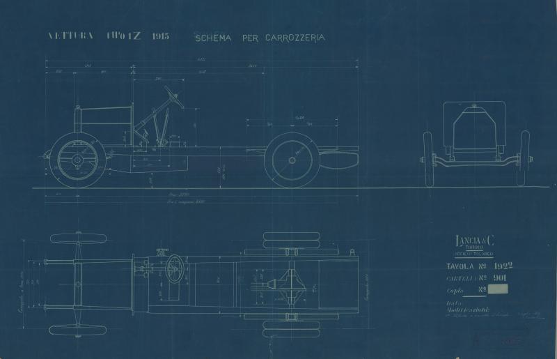 Vettura Lancia - schema per carrozzeria