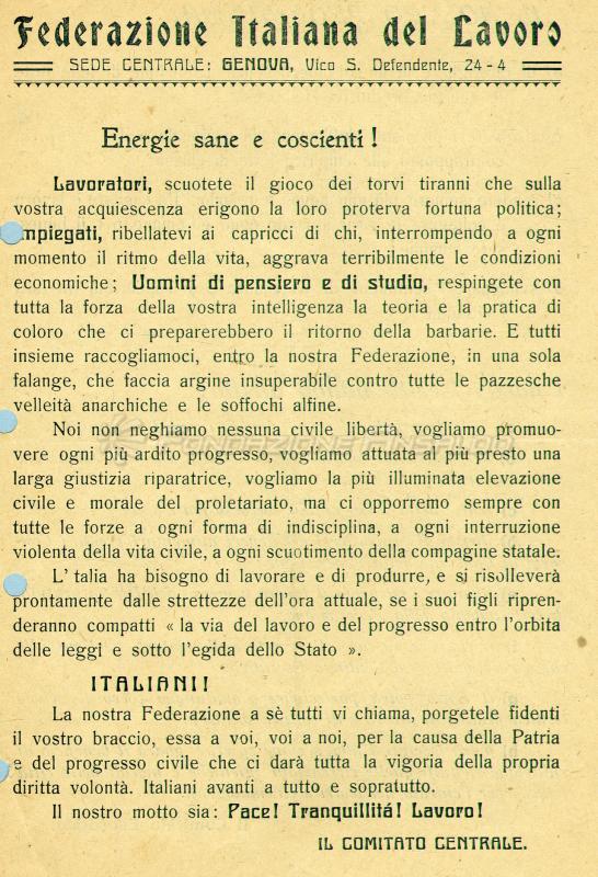 Volantini sindacali