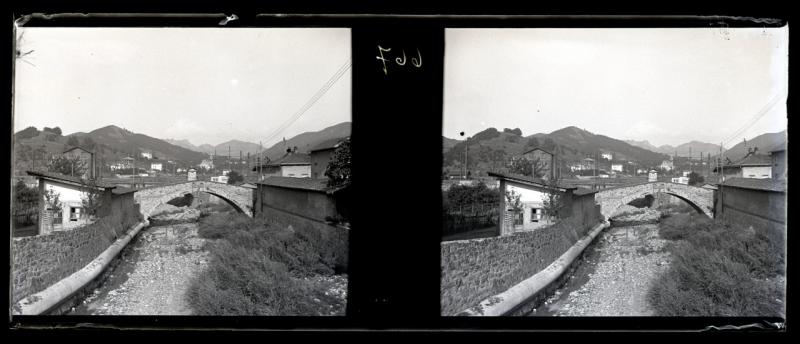 Gita alla Vittoria. Busalla, ponte e case (originale)