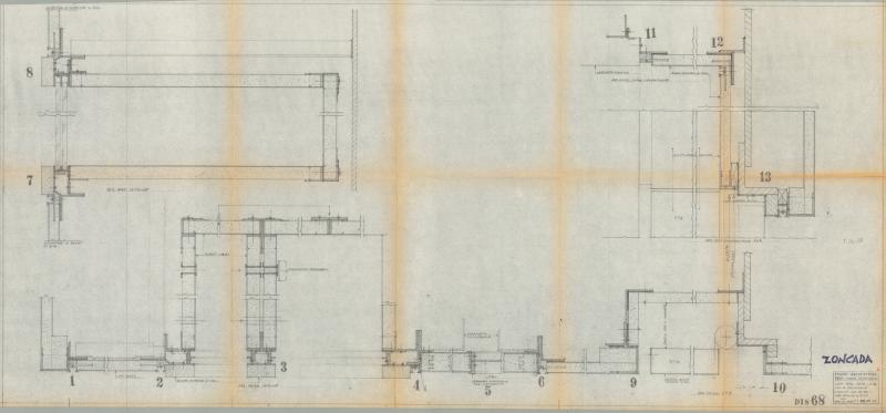 Oceanic - Ponte principale - Corridoi (ord. 58/94) - Particolari vetrine e finestre
