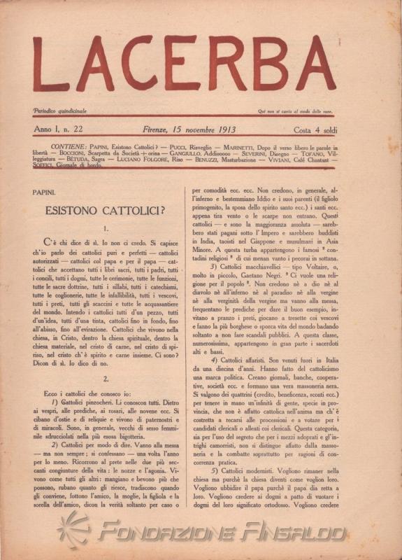 Lacerba, n. 22, 1913