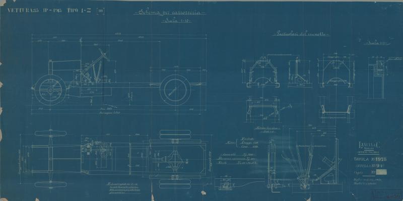 Vettura Lancia - schema per carrozzeria