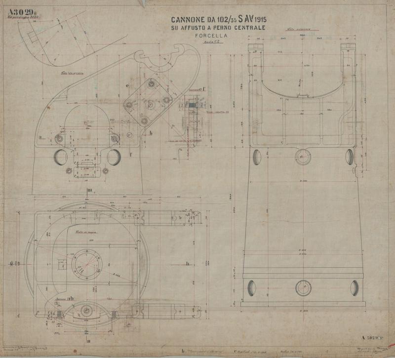 Cannone da 102/35 - forcella