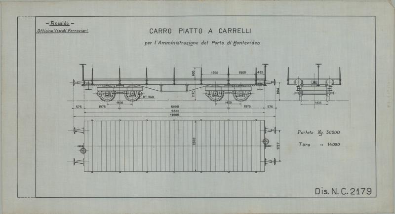 Carro piatto a carrelli