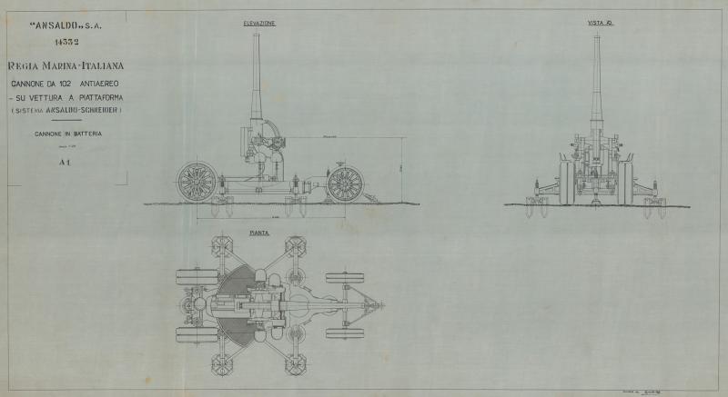 Cannone 102 - Cannone in batteria antiaereo