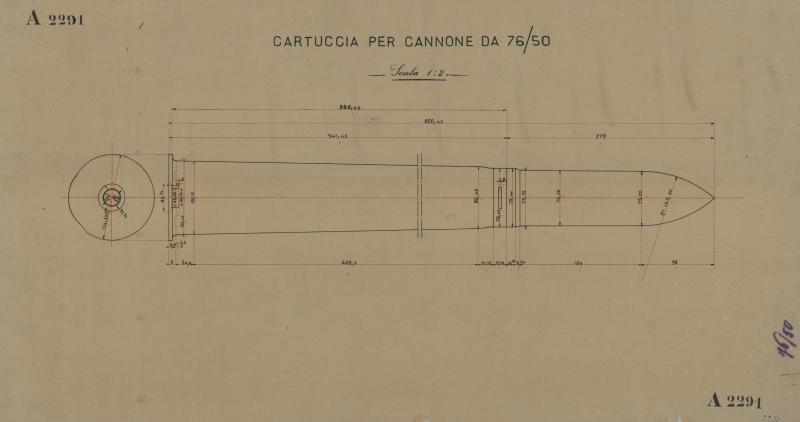 Cannone da 76/50 - Cartuccia