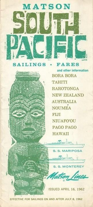 Copertina - Mariposa (s/s) e Monterey (s/s) - Sailings, fares and other information