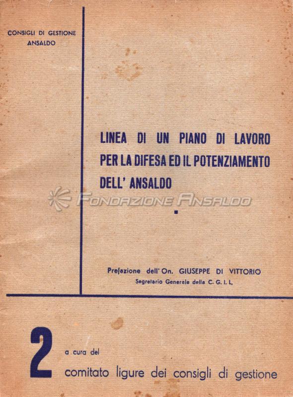 Consiglio di Gestione 1950 - verbali e appunti relativi alle riunioni