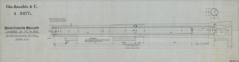 Cannone da 75 - Ritubatura sistema "Pittoni"