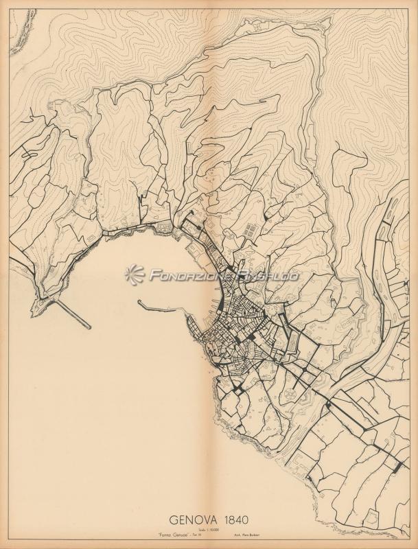 Genova 1840 -  schema viario - tavola 16