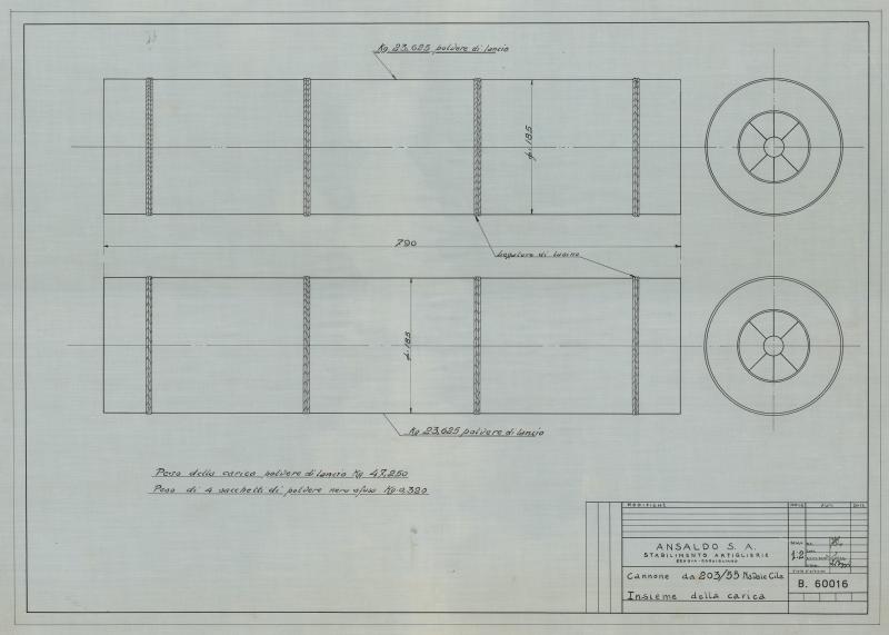 Cannone navale da 203/55 - carica