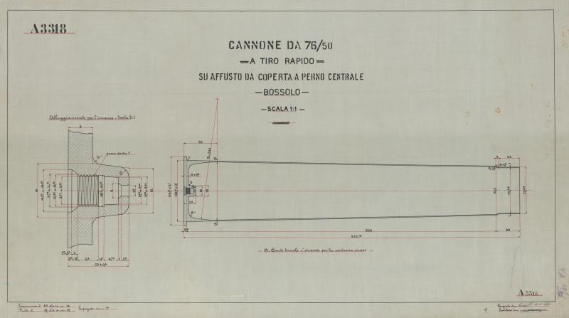 Bossolo per cannone da 76/50
