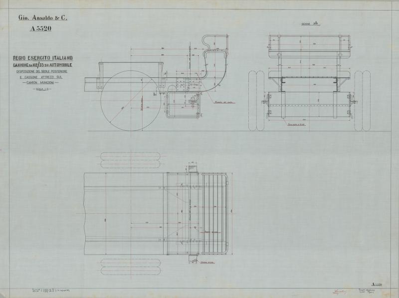Cannone da 102/35 su automobile - Disposizione del sedile posteriore