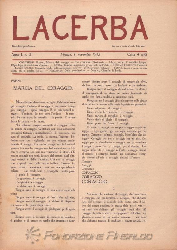 Lacerba, n. 21, 1913