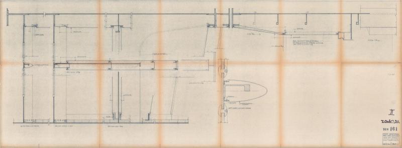 Eugenio Costa - Ponte del lido - Piscina di prima classe - Dettagli della murata e del soffitto