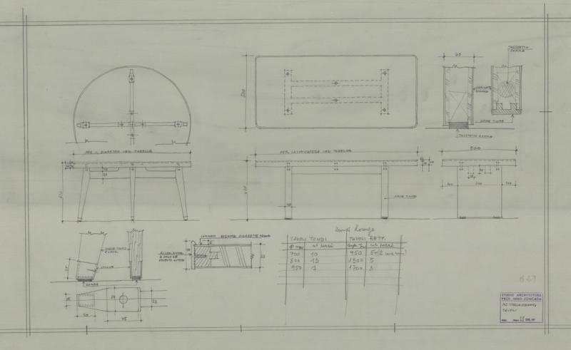 Stella Oceanis -  Tavoli - Bozzetto preparatorio