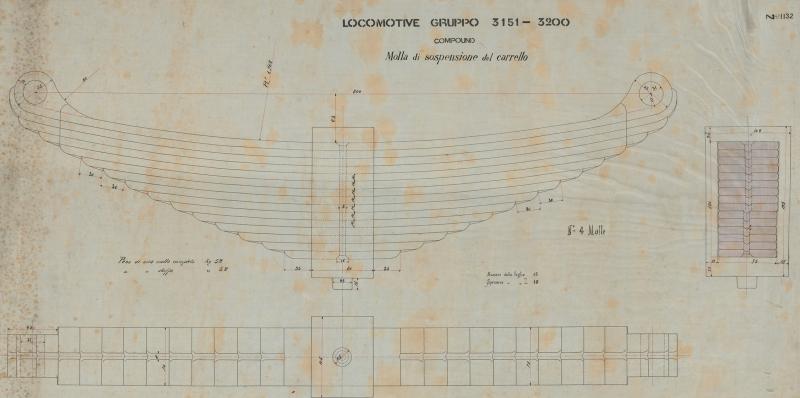 Locomotive Gruppo 3151 - 3200 - molla di sospensione del carrello