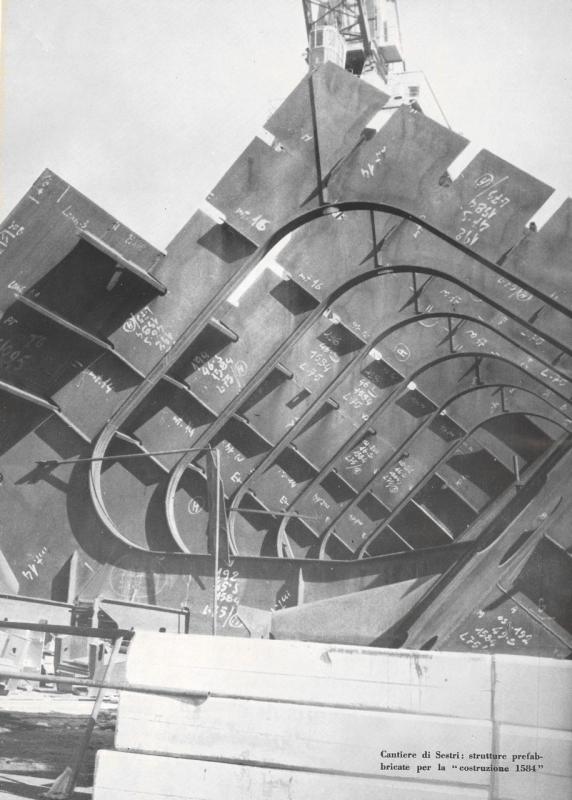 Quarta di copertina- Struttura prefabbricata per la "costruzione 1584", L' Ansaldino, n.5, anno X, 1963