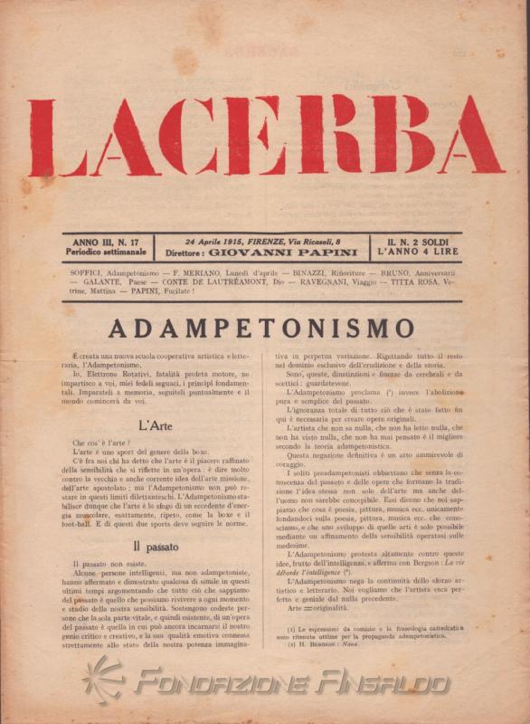 Lacerba, n. 17, 1915